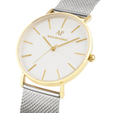 Gold White Silver Diamond Uhr