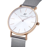 Rosègold Silver Diamond Uhr