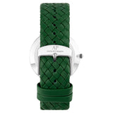 Silver White Green Diamond Uhr