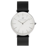 Silver White Black Diamond Uhr