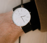 Silver White Black Diamond Uhr