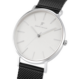 Silver White Black Diamond Uhr