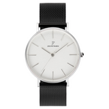 Silver White Black Diamond Uhr