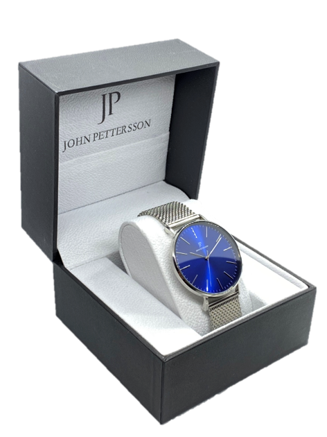 John Pettersson Silver Blue Herren Armbanduhr - Unsere Herren Uhr ist das richtige Accessoire für besondere Momente im Alltag.