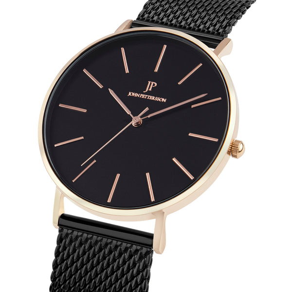 Black Roségold Diamond Uhr