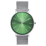 Silver Green Diamond Uhr
