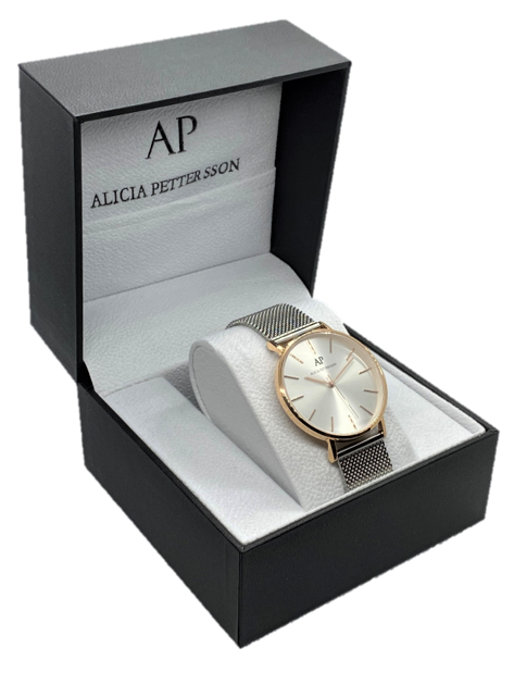 Alicia Pettersson Silver Rosègold Damen Armbanduhr - Unsere Damen Uhr ist das richtige Accessoire für besondere Momente im Alltag.